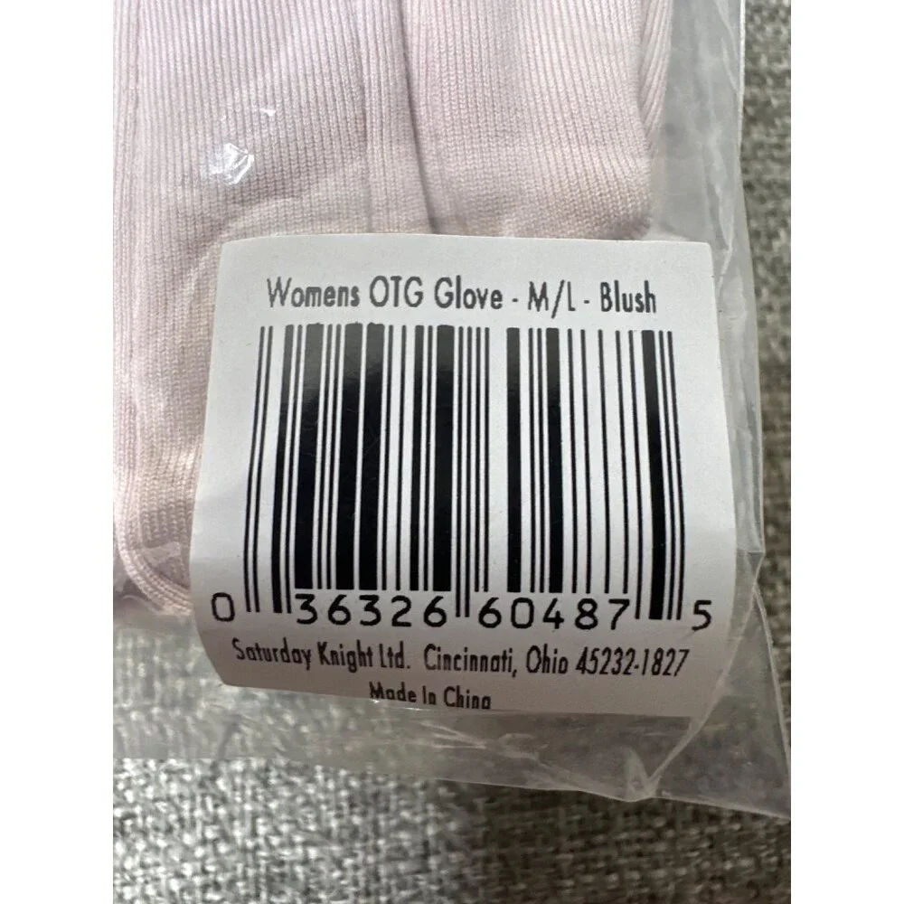 Womens OTG Gloves M/L Blush By Via SKL Style Touchscreen Compatible